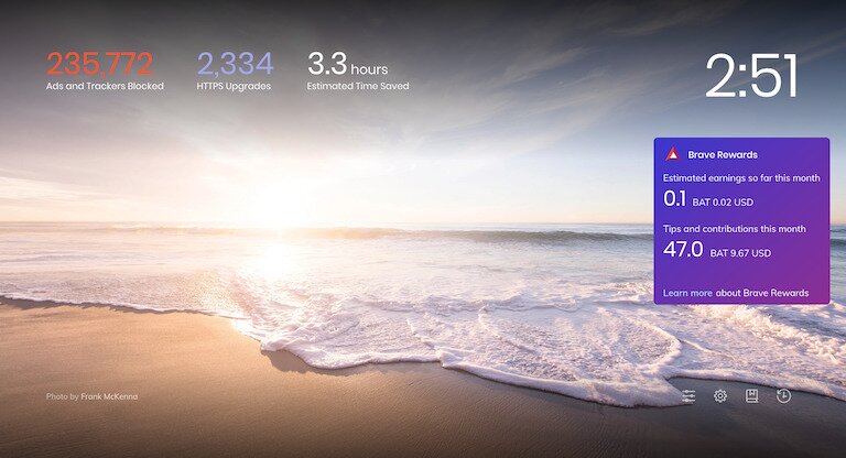 Brave Browser Dashboard