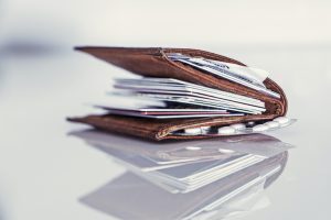 Wallet that is full with credit cards