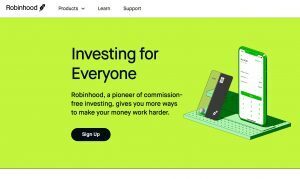 Robinhood Homepage