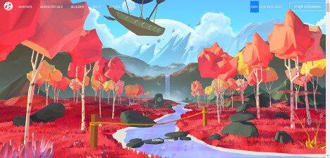 Screenshot of Decentraland home-screen