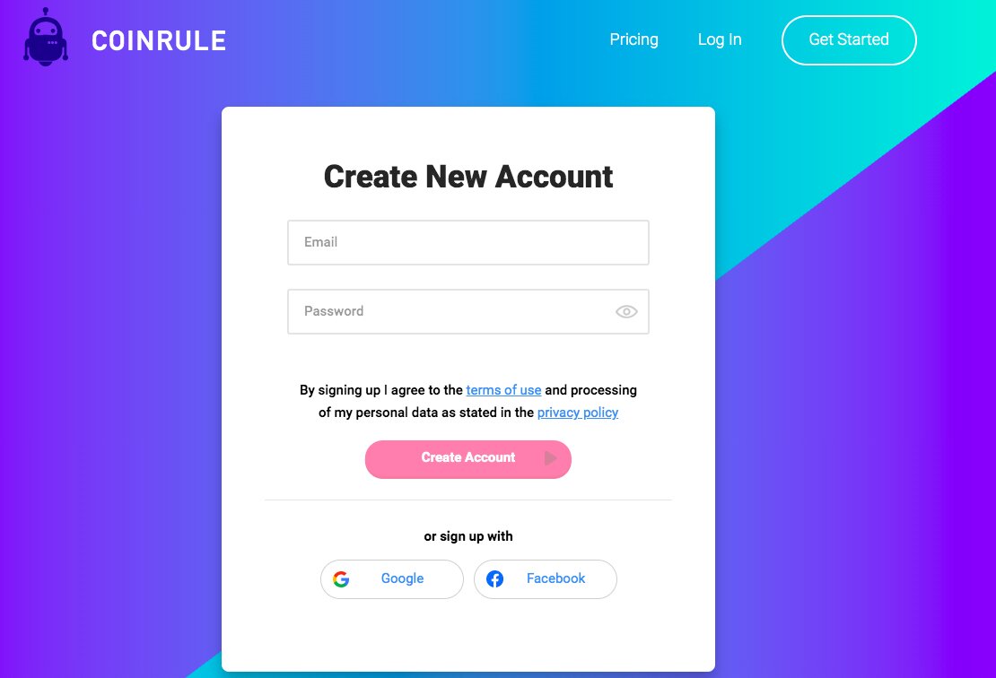 Getting started on Coinrule