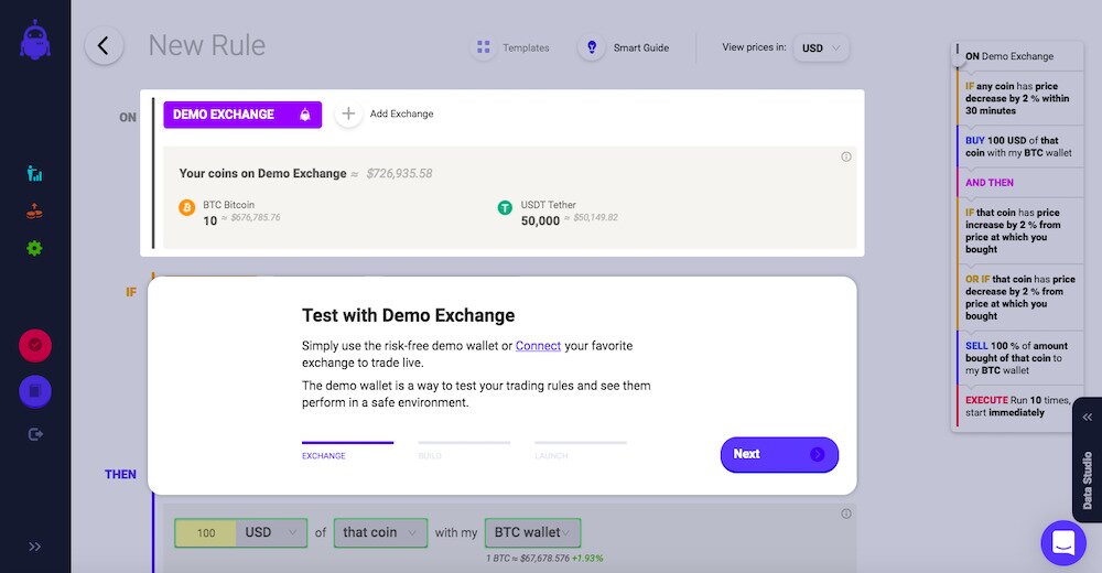 Coinrule screen shot