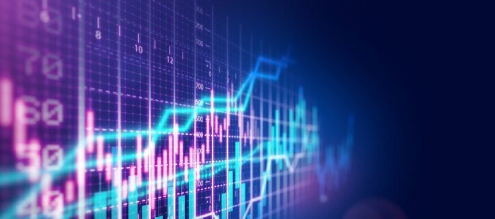 Stock market financial growth chart