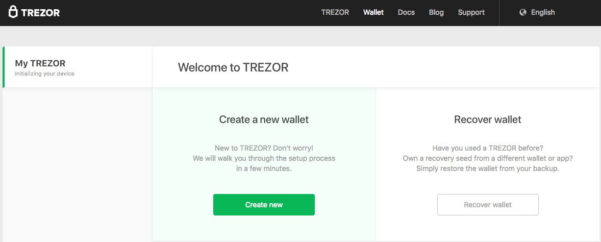 Trezor Model T Set Up