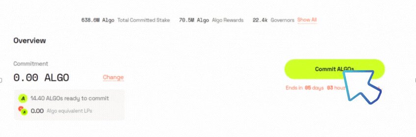 Commit ALGOs and Make Commitment