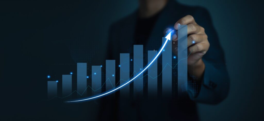 Graph of upward curve