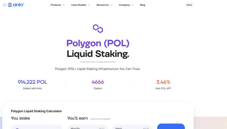 Polygon staking on ankr