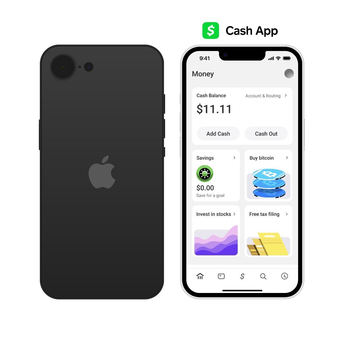 Using Cash App on the phone