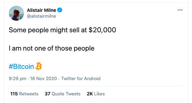 Bitcoin $20k Tweet