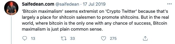 Bitcoin maxi