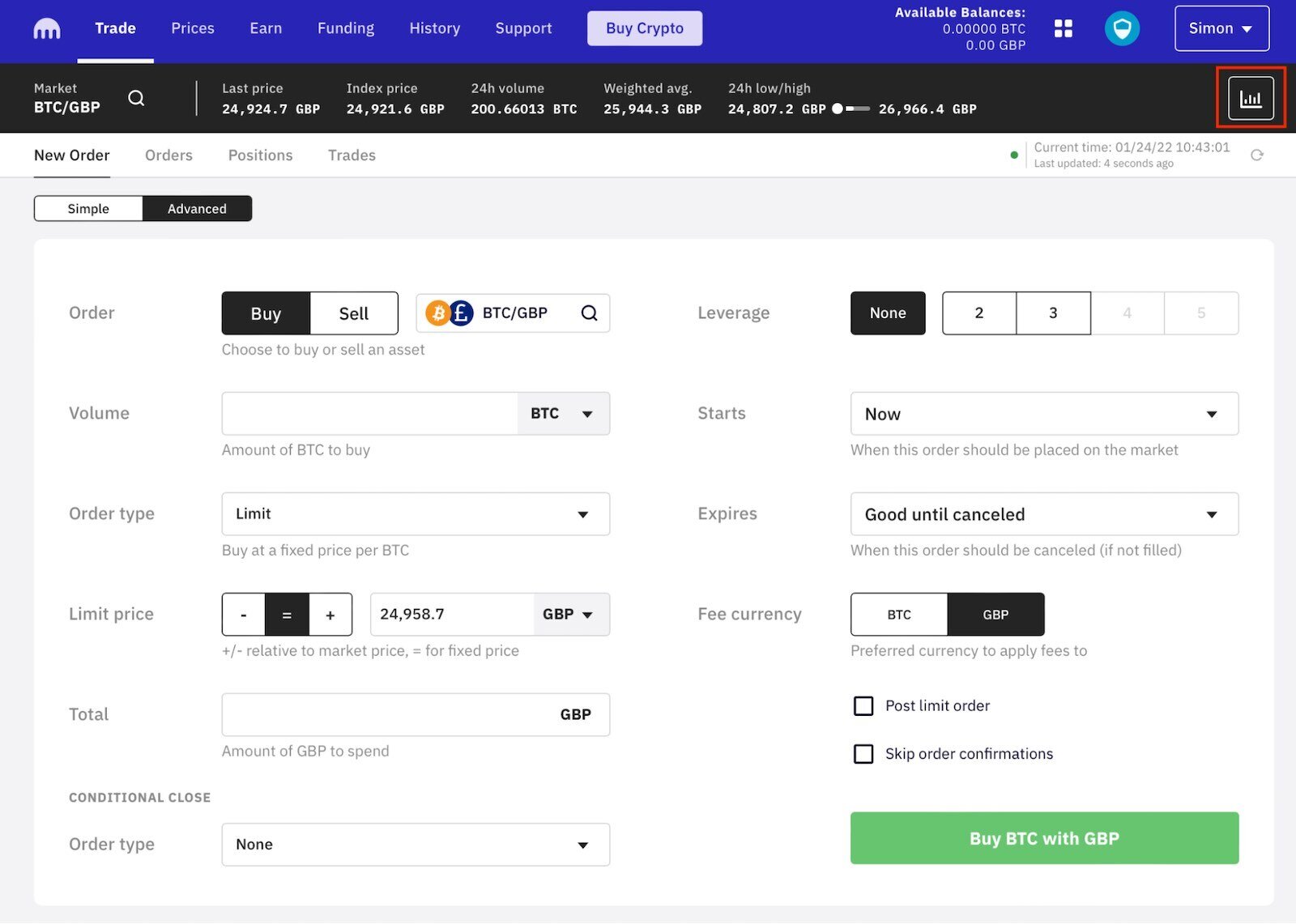 The kraken dashboard