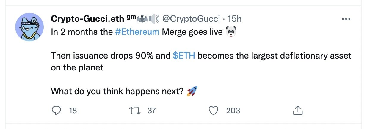 Crypto gucci tweet
