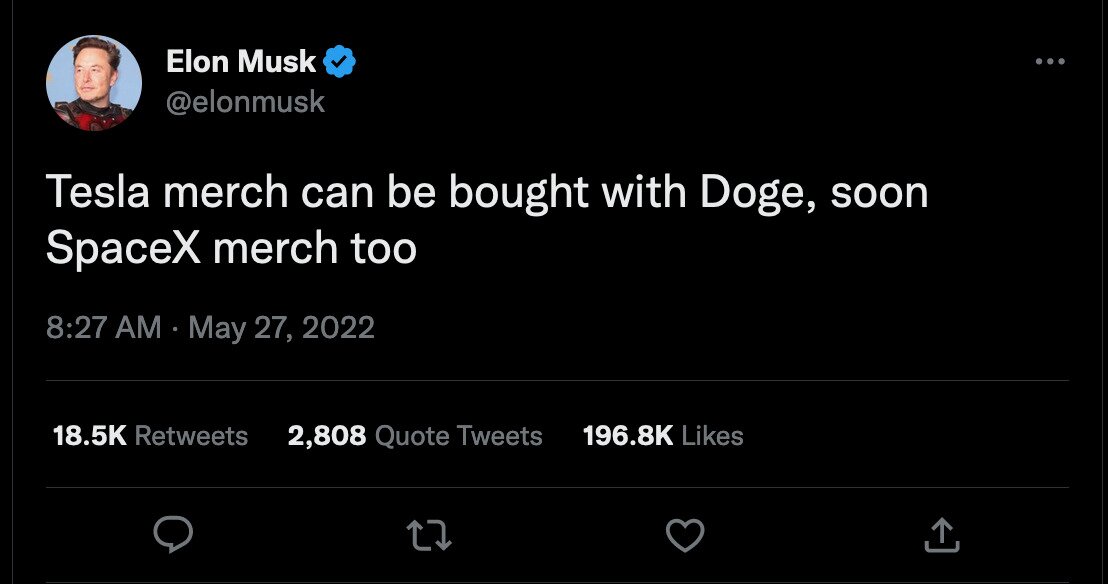 Elon Musk Dogecoin Tweet