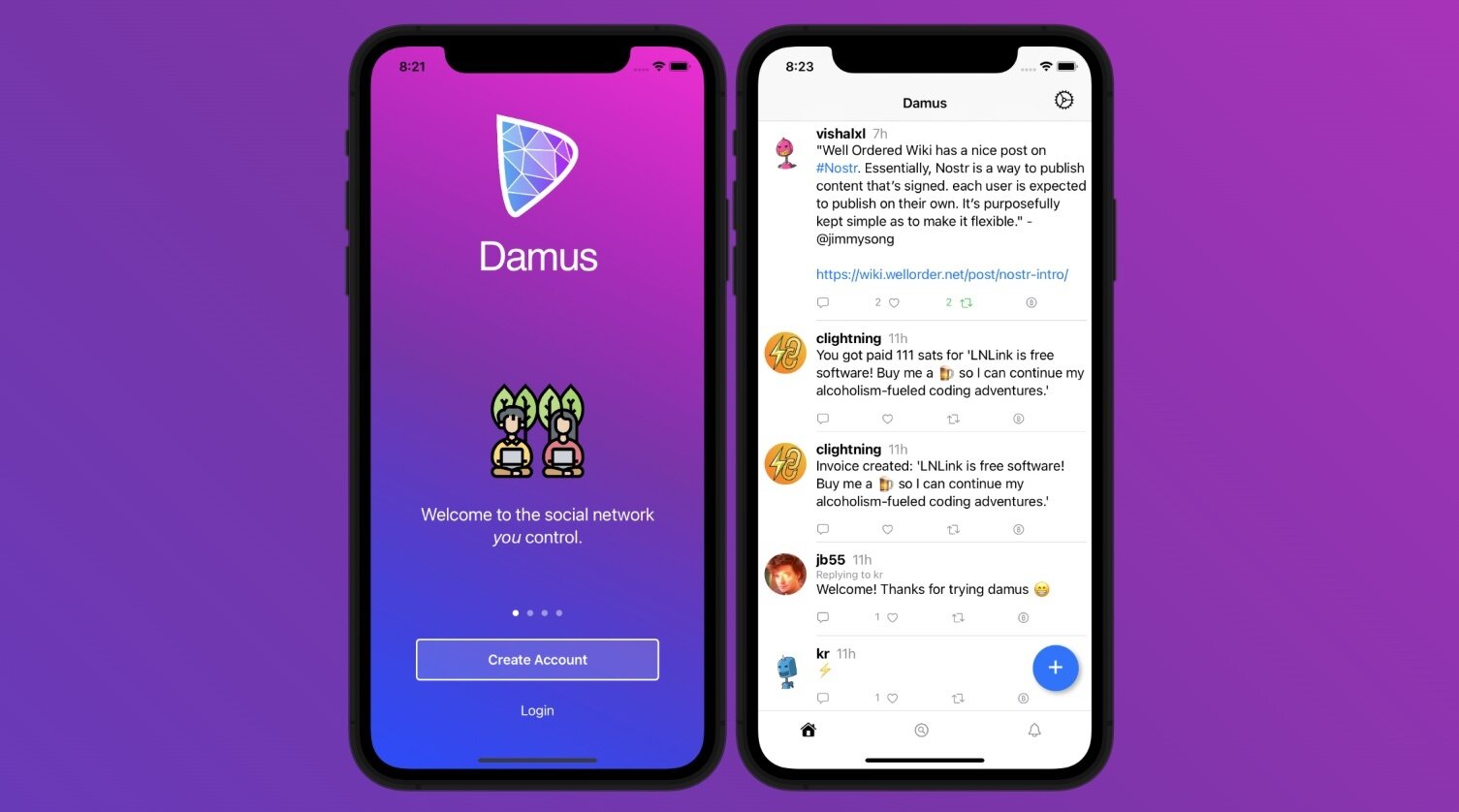Damus on Nostr